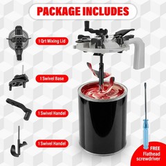 Lauco 1 Quart Paint Can Mixing Lid with Pour Spout – Universal Paint Mixer Lid
