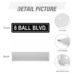 8 Ball Blvd Street Sign Metal Tin Billiards Pool Cue Pool Table Darts Signs R…