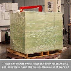 4 Rolls 18″ x 1500′ 80 Gauge Cast Bundling Hand Stretch Wrap Film Tint Green