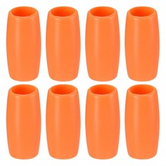 8pcs Silicone Straw Tips for 1/2 Inch(12mm) OD Stainless Steel Straws, Orange