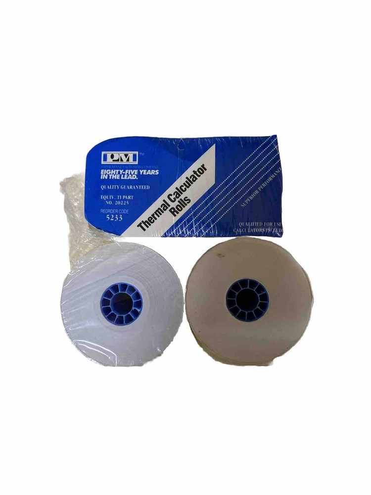PM COMPANY THERMAL PAPER: 2 ROLLS 2 1/4″ x 85 ft, White, 2 ROLLS: 2 1/4” X 170ft