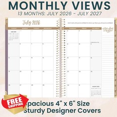 bloom daily planners Purple Linen 5.5×8.25 Academic Planner