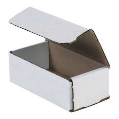 6 In X 3 In X 2 In Inside H, Literature Mailer, White, Corrugate, Single Wall,