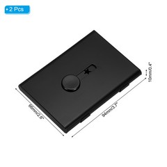 2 Pcs Business Card Holder, Thumb Drive Business Card Holder, Black