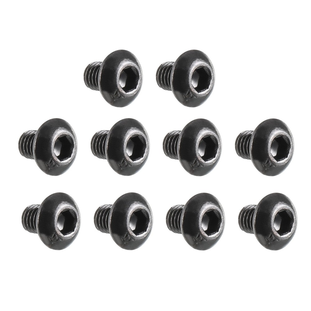 100pack M3x4mm Thread 10.9 Alloy Steel Button Head Hex Socket Cap Screw Bolt