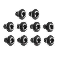100pack M3x4mm Thread 10.9 Alloy Steel Button Head Hex Socket Cap Screw Bolt