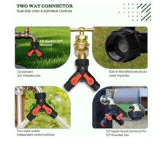 ANLEOLIFE 230FT Drip Irrigation System Kit with 1/2″ & 1/4″ Quick Connect Tubing