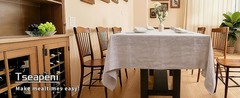 Linen Tablecloth 100% Pure Linen Table Cloth for Rectangle Tables Machine