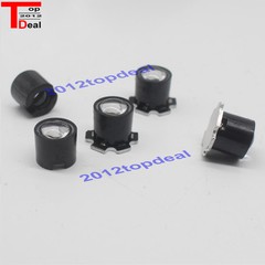 50pcs 14.5mm Black 10,15,45 60° LED LENS Reflector Collimator F 1 3 5W Star LED