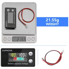 2PCS Battery Monitor Meter 12V 24V 36V 48V 60V 72V Capacity Tester With Alarm US