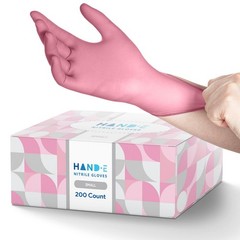 Pink Nitrile Disposable Gloves for Estheticians, Nail Techs, Hair Dye & Cleaning