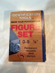 Young Bros Permanent Reusable Steel Stamps 1/8” 0-9