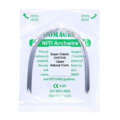 30×Dental Ortho Super Elastic Niti Rectangular Arch Wire Natural 16×16 Upper
