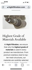 Stainless Steel 304 wire cloth disc 4″ Dia 20X20 mesh (100 pack)