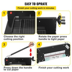 12″ Width Guillotine Paper Cutter Heavy Duty Stack Paper Trimmer HOT UPDATED