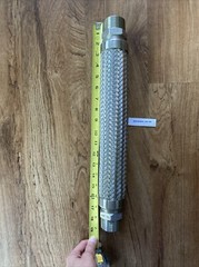 METAL Flexible HOSE 14″ (18″ over-all length) MB-304, 1-1/2″ Male threaded Hex