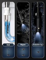 Endoscope Snake Camera with Light,IP67 Waterproof Camera for Android iPhone iPad
