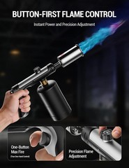 ThermoMaven Propane Torch with One-Touch Max Fire, Cooking Blow Torch Gun with a