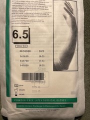 DermAssist Elbow Length Latex Surgical Gloves, 5 Pairs, Size 6.5