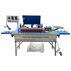 Woodworking Edge Bander for Curve Straight Line Edge Banding W/Dust Device,Stand