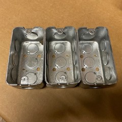 5 Single Gang Electric Utility Boxes 1/2 Knockout 1-7/8″ Deep 13 Cu In S28899