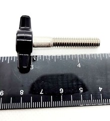 1/4-20 Thumb Screw T Bolts with Black Butterfly Plastic Tee Wing Knob Stainless