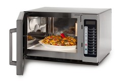 Amana RCS10TS Stackable Commercial Microwave with Push Button Controls – 120V