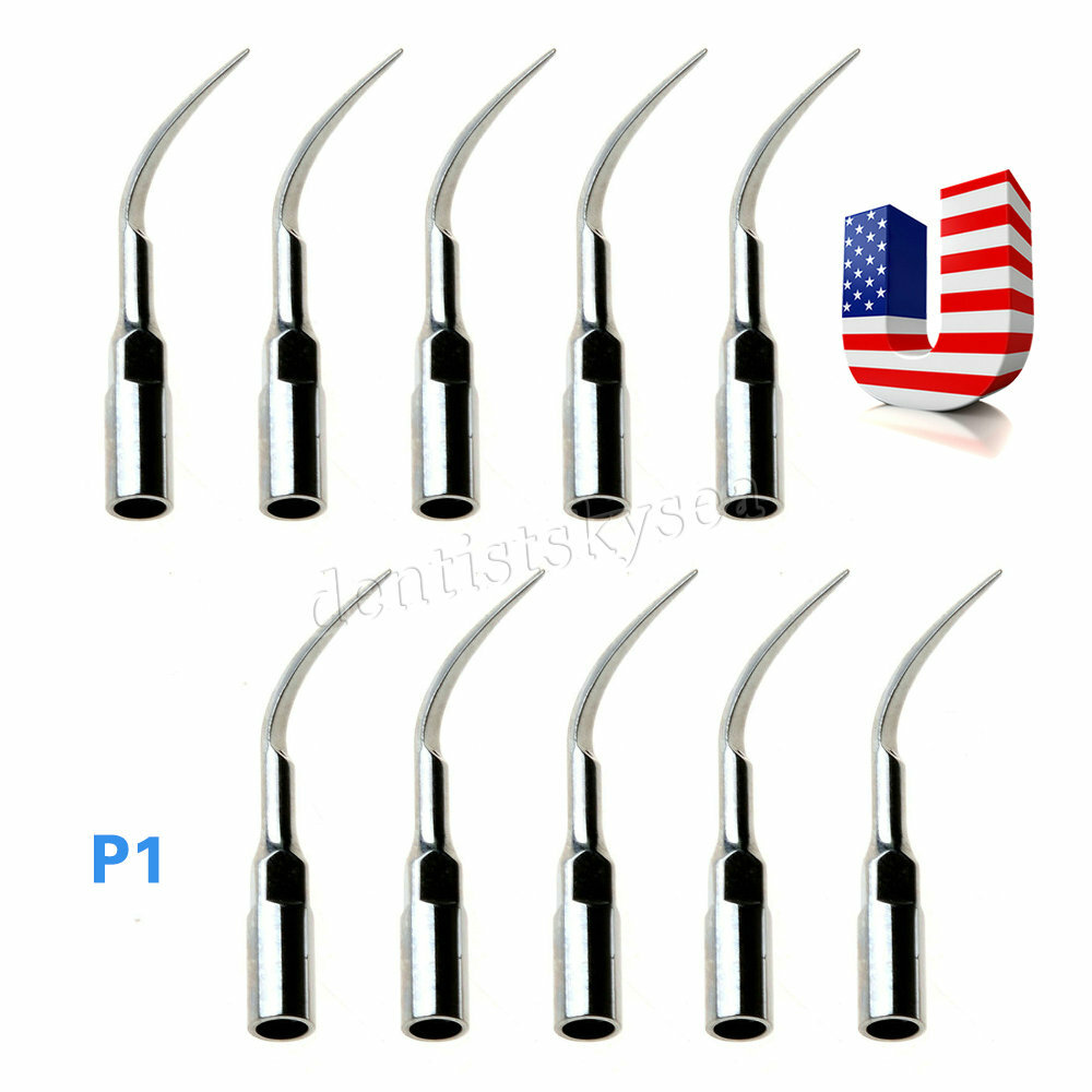 10Pcs Dental Tip Ultrasonic Piezo Perio Scaling Handpiece P1 for EMS WOODPECKER