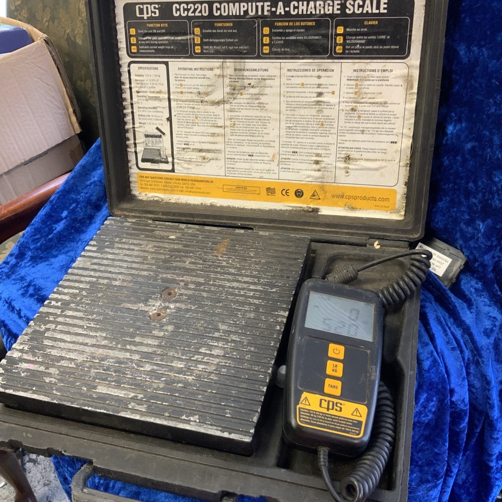 CPS CC220 Compute-A-Charge Digital Charging Scale 220 lb w/ Case & Remote