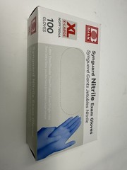 GENERIC NITRILE EXAM GLOVES: X-LARGE POWDER FREE, ONE PACK OF 100 GLOVES. – BLUE