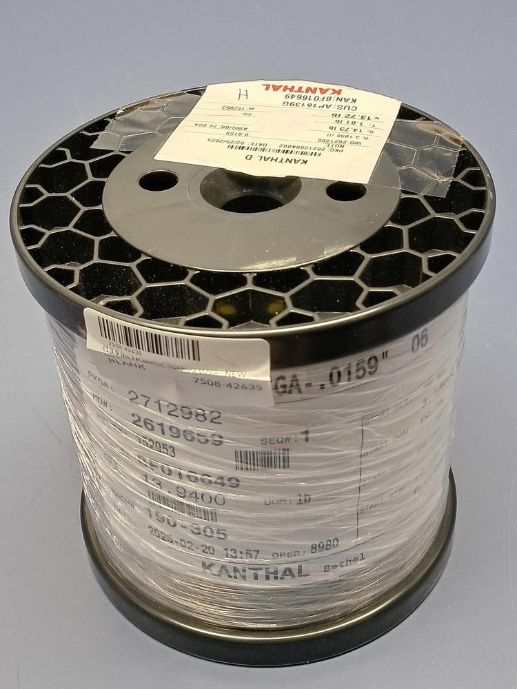 (13.9 lbs.) Kanthal – BF016649 – 26-AWG (.0159″) Resistance Wire – NEW