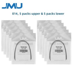 JMU Dental Orthodontic Arch Wire for Brace Ovoid Form Round 014 Upper & Lower SS