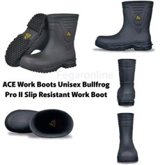 ACE 64133 Work Boots Unisex Bullfrog Pro II Slip Resistant Men 4 / Women 6