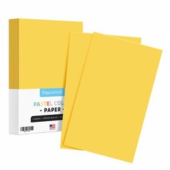 8.5 x 14 Goldenrod Pastel Color Paper, Legal Size, 20lb Bond (75gsm), 100 Sheets
