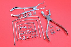 20PCS SET HIGH GRADE RUBBER DAM CLAMPS + FRAMES + PUNCH PLIERS + CLAMP FORCEPS