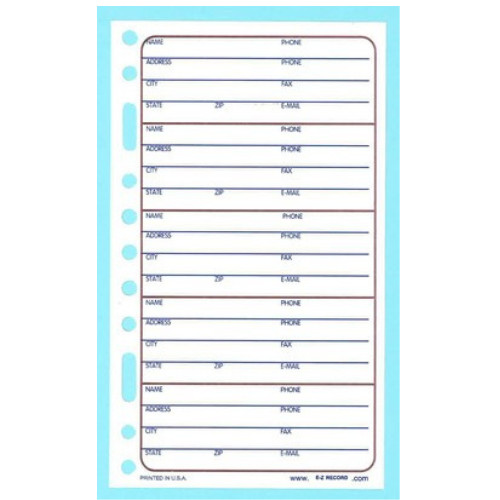 EZ Record brand – Item No. 135 Telephone- 6 1/2″ X 3 7/8″- 50 sheets per pack.