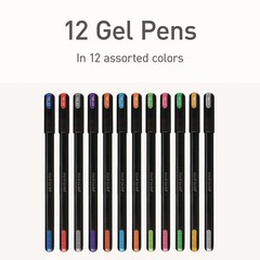 Pentonic 0.7mm Assorted 12 Colors Stick Gel Pens Free DDP shipping to USA
