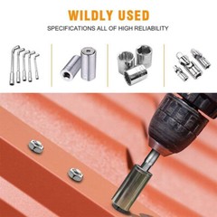3 PCS Socket Adapter Drill BIts Set Hex Shank 1/4″ 3/8″ 1/2″ Impact Driver Tools