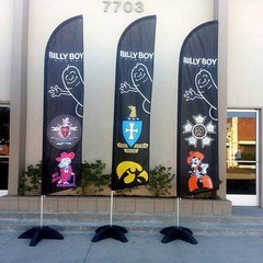 15′ Full Color Custom Tall Swooper Advertising Flag Feather Banner Digital Print