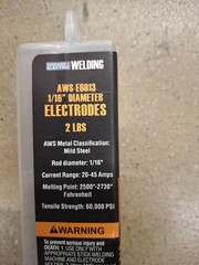 50pc 1/16 in. AWS E6013 electrode is an all-purpose welding rod 2 Lb Pack