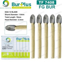 WAVE Dental Carbide Burs Trimming Finishing Burs Gold Plated TF 7004 7406 7902