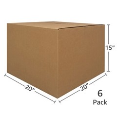 UBMOVE Large 6 Pack Moving Cardboard Boxes 20 x 20 x 15-inches
