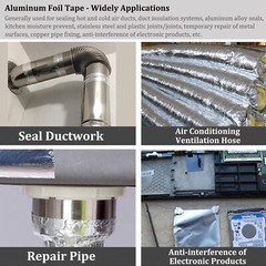 Aluminum Foil Tape 2in x 55 Yd Heat Resistant Waterproof Insulation Home Repair
