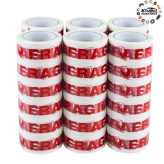 2 mil 2″x110 Yards 36 Rolls Red Fragile Heavy Duty Packing Tape Packaging Tapes