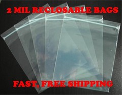 13″ x 18″ ZIP SEAL BAGS CLEAR 2 MIL PLASTIC RECLOSABLE LOCK MINI BAGGIES PCS
