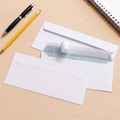 200 – Pack #10 Security Envelopes Self Seal Envelopes 4-1/8″ x 9-1/2″
