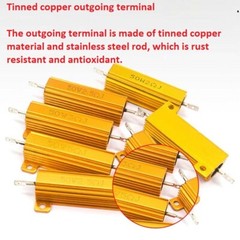 50W RX24 Aluminium Wire wound Power Resistors 5% J 0.01Ω 1Ω 2Ω 3Ω to 300KΩ/Ohm