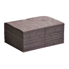 Pig Mat160 Sorbent Pad, 17 Gal, 15 In X 20 In, Universal, Gray, Polypropylene