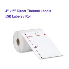 20 Rolls 4×6 Direct Thermal Shipping Labels For Zebra ZP450 Eltron 2844 450/Roll