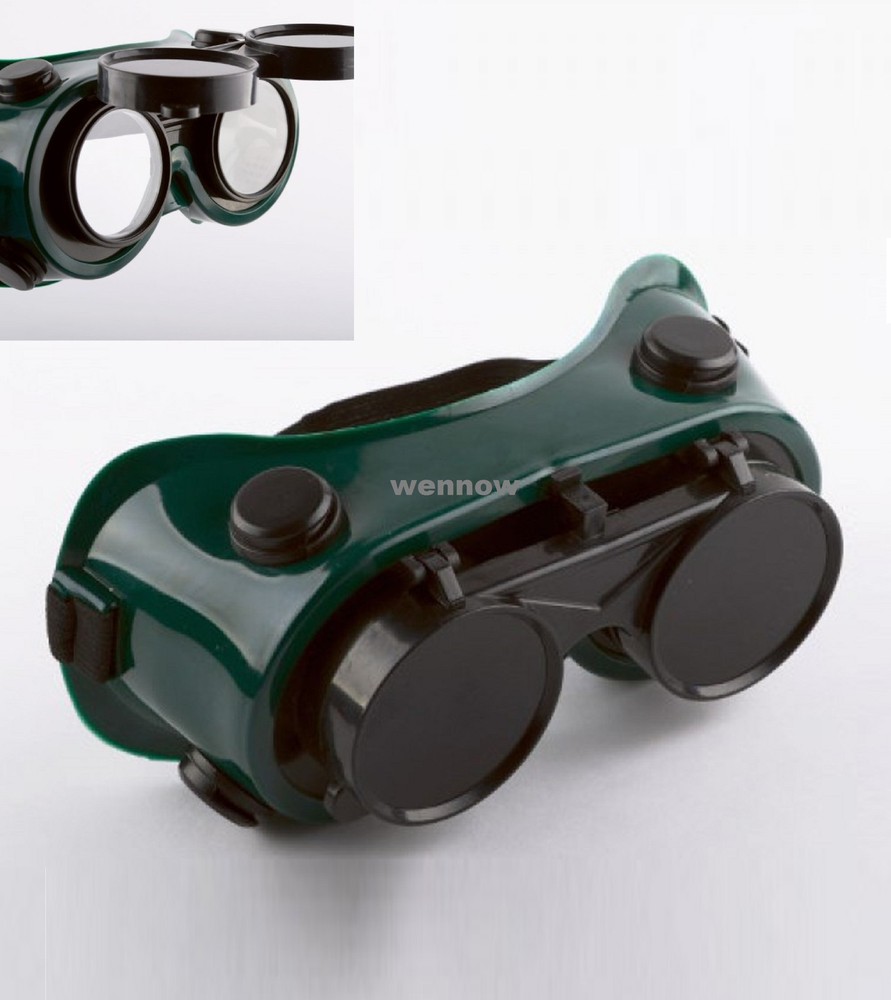 Comfortable Welding Safety Goggle Dark lens Flip Up Green filter Welder Goggles
